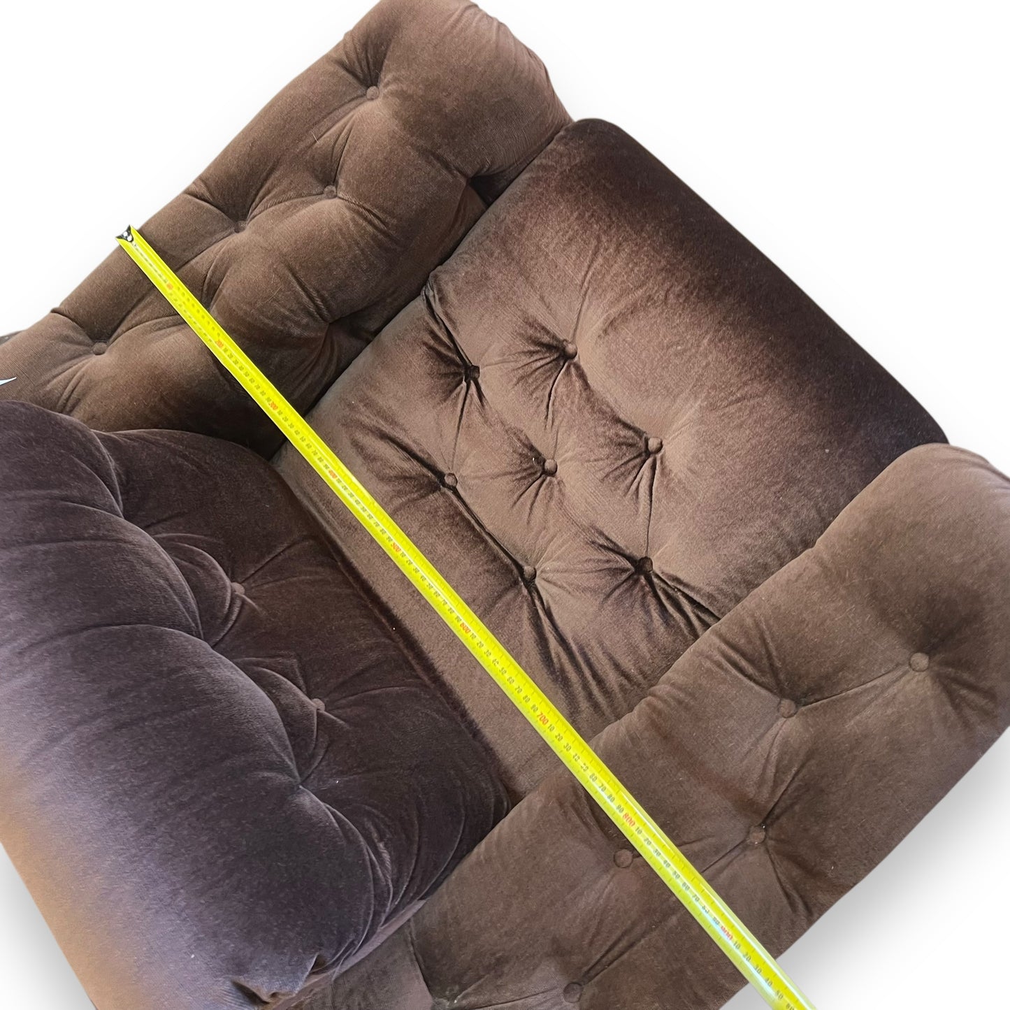 Brown Velour Lounge Chair