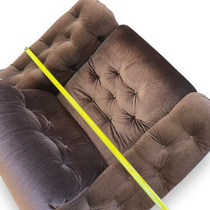 Brown Velour Lounge Chair
