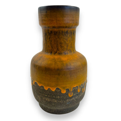 Austrian Orange Lava Drip Glaze Vase