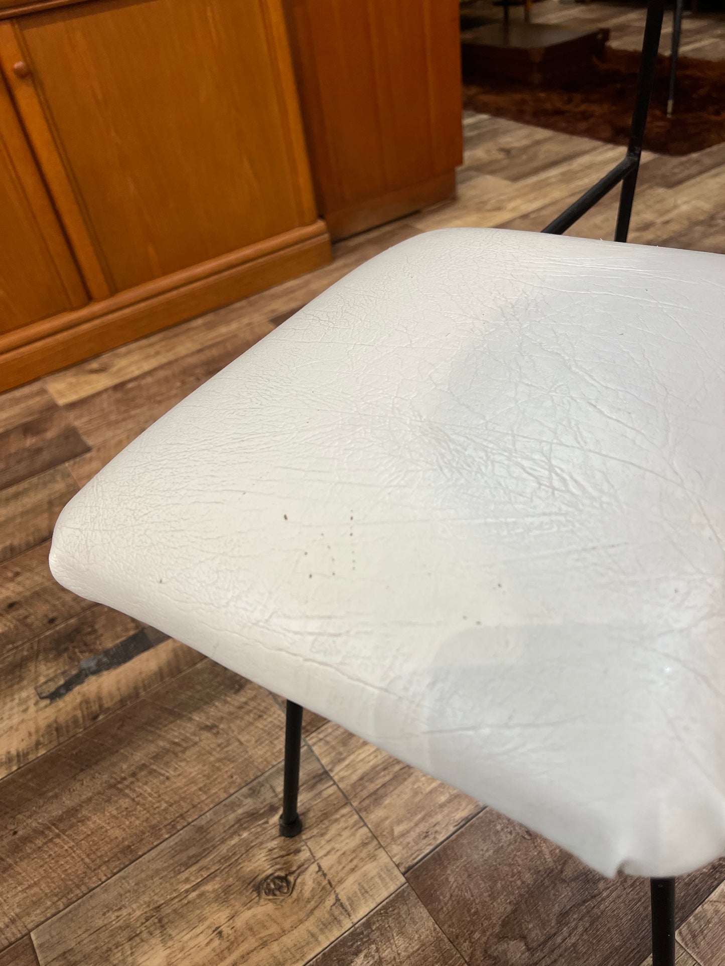 Telephone Table with Vinyl Seat & Laminate Top