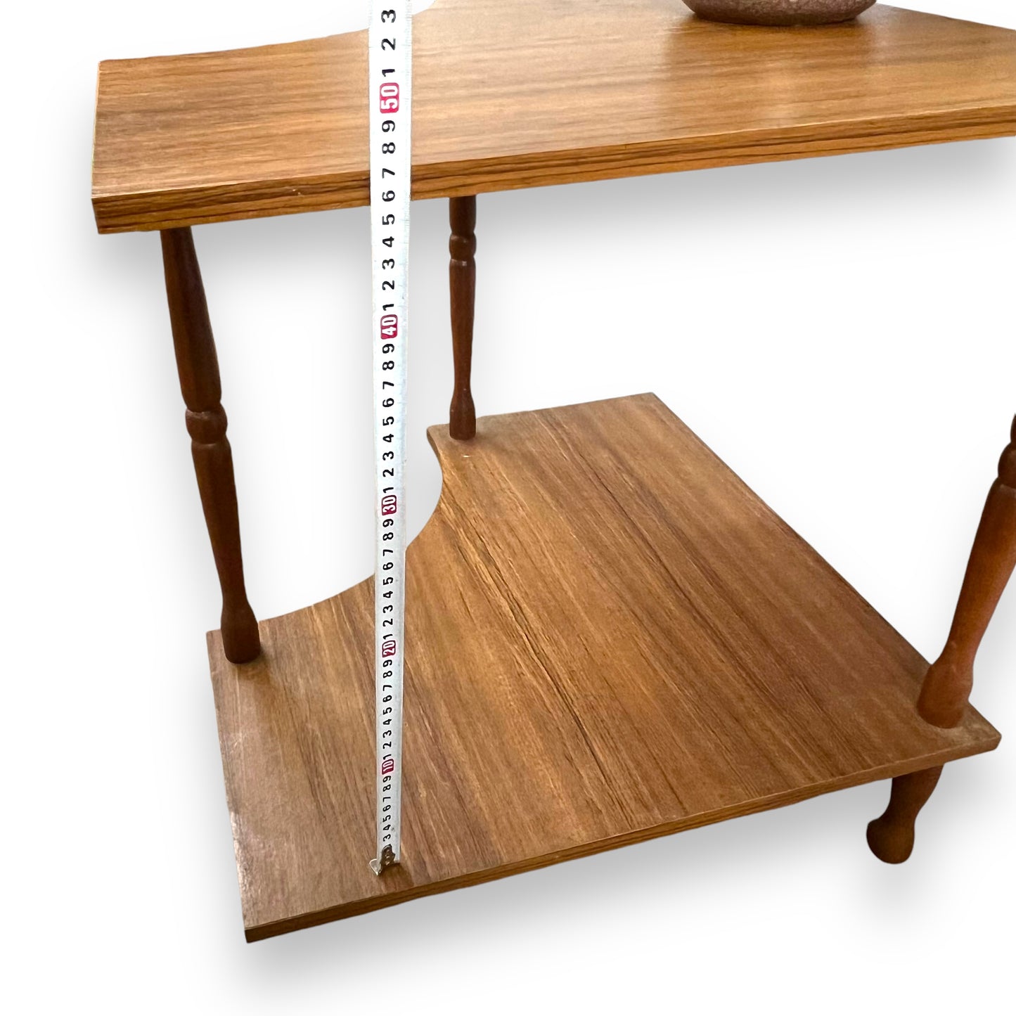 Brown Laminate Corner Table / Shelf