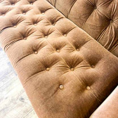 Brown Fringe Tassel 3 Seater Lounge