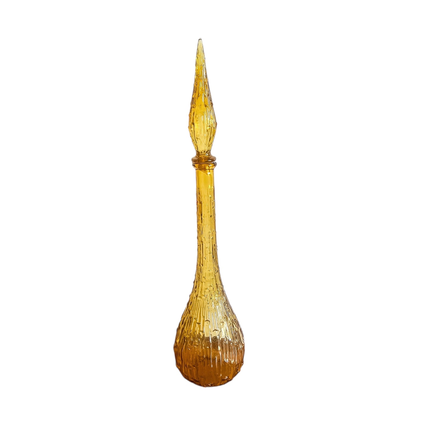 Amber Glass Wax-Drip Genie Bottle