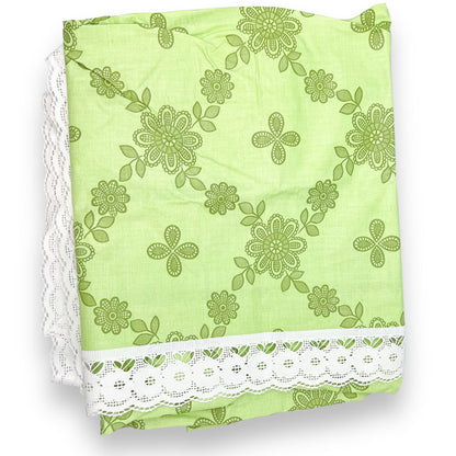 Retro Green And white plastic tablecloth
