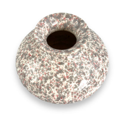 Pink and grey speckled vase