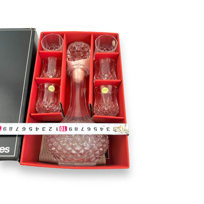 Cristal d’Arques Cordial 7-Piece Decanter & Glass Set - Original Box NEW UNUSED