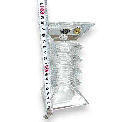 Bohemia Crystal Glass Pillar Candle Holder