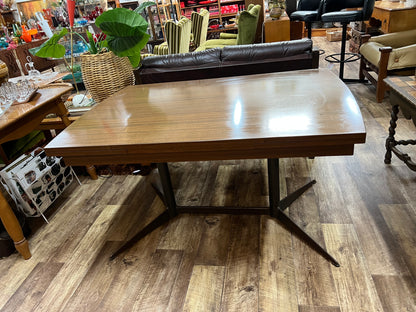 Brown laminate drop leaf Extendable dining table
