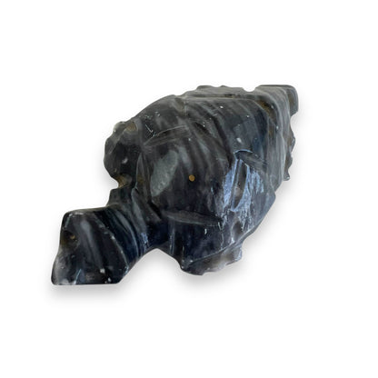 Black stone carved turtle ornament