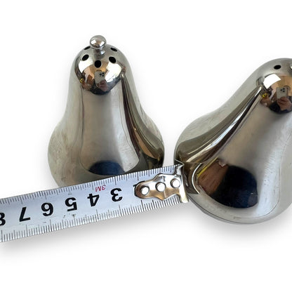 Rubien Stainless Steel 18/10 Pear Shaped Salt & Pepper Shakers - Lucky Wood Japan
