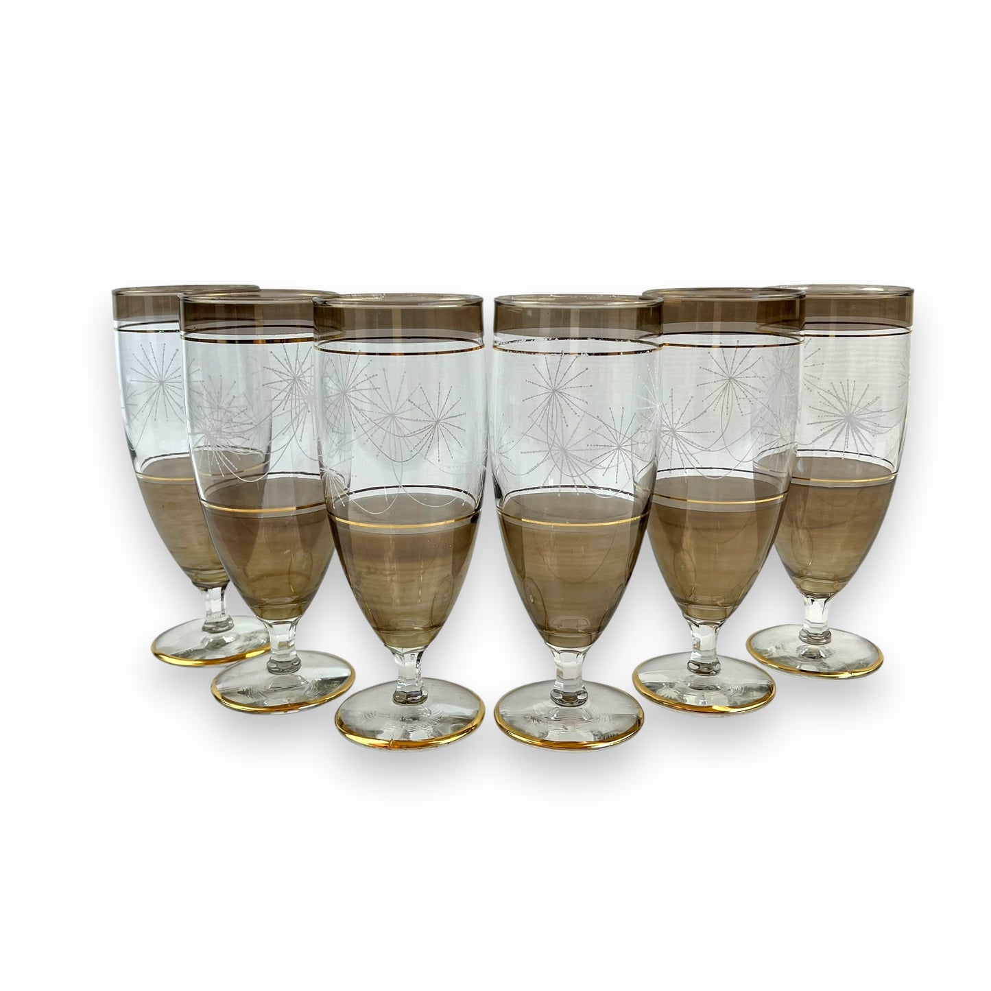 Sparkle bronze coloured cocktail glass set of 6