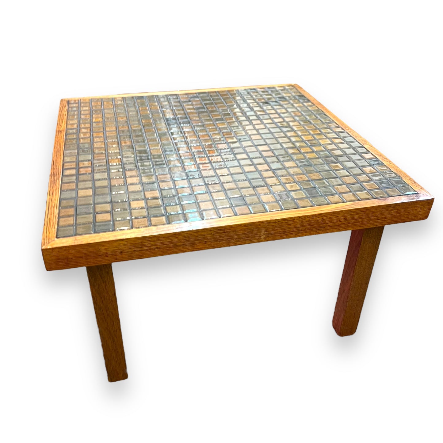Mid-Century Mosaic Tile square coffee Table