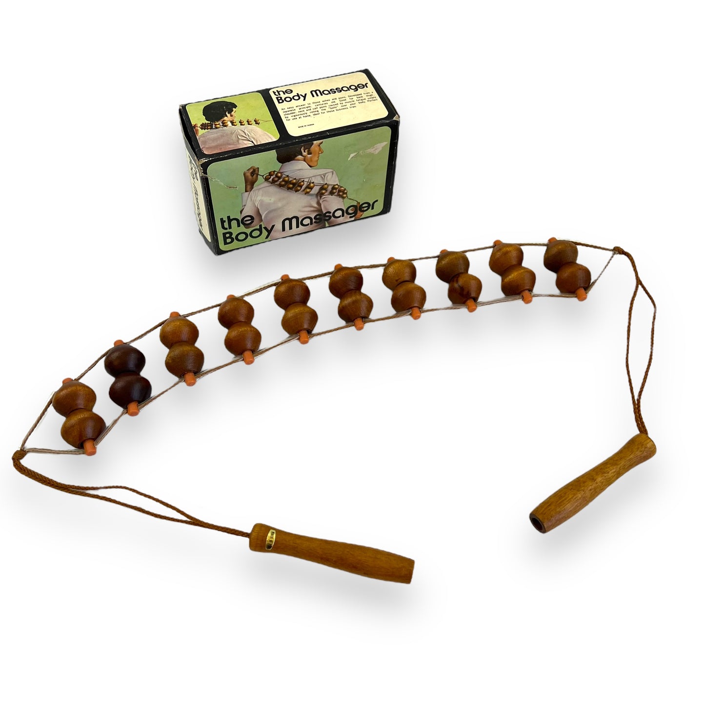 Wooden bead body massager in original box