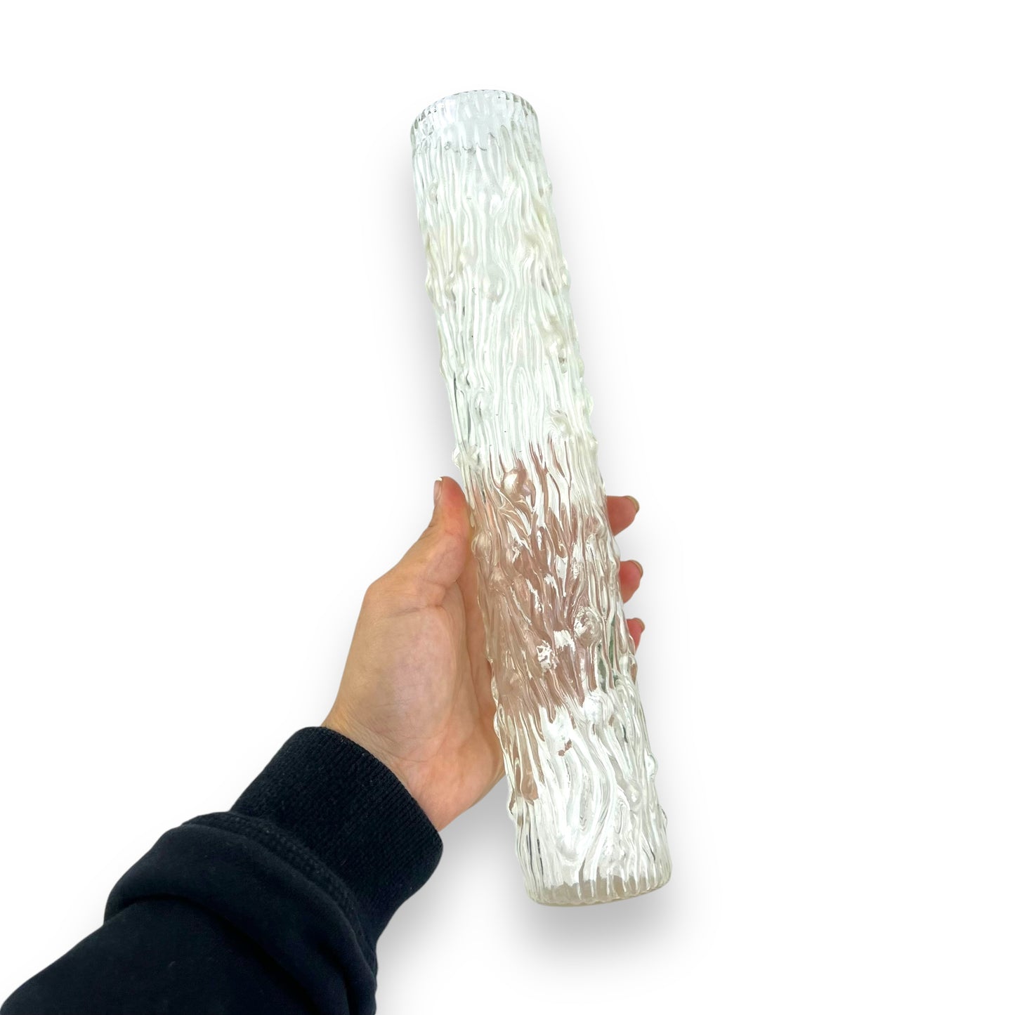 Clear Bark Glass Solifleur Vase