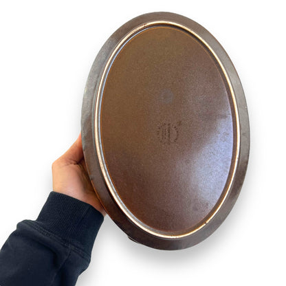 Wedgwood “Pennine” Pattern Dark Brown Oval Lidded Baking Dish