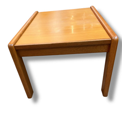 Teak Side Table with Sculpted Edges