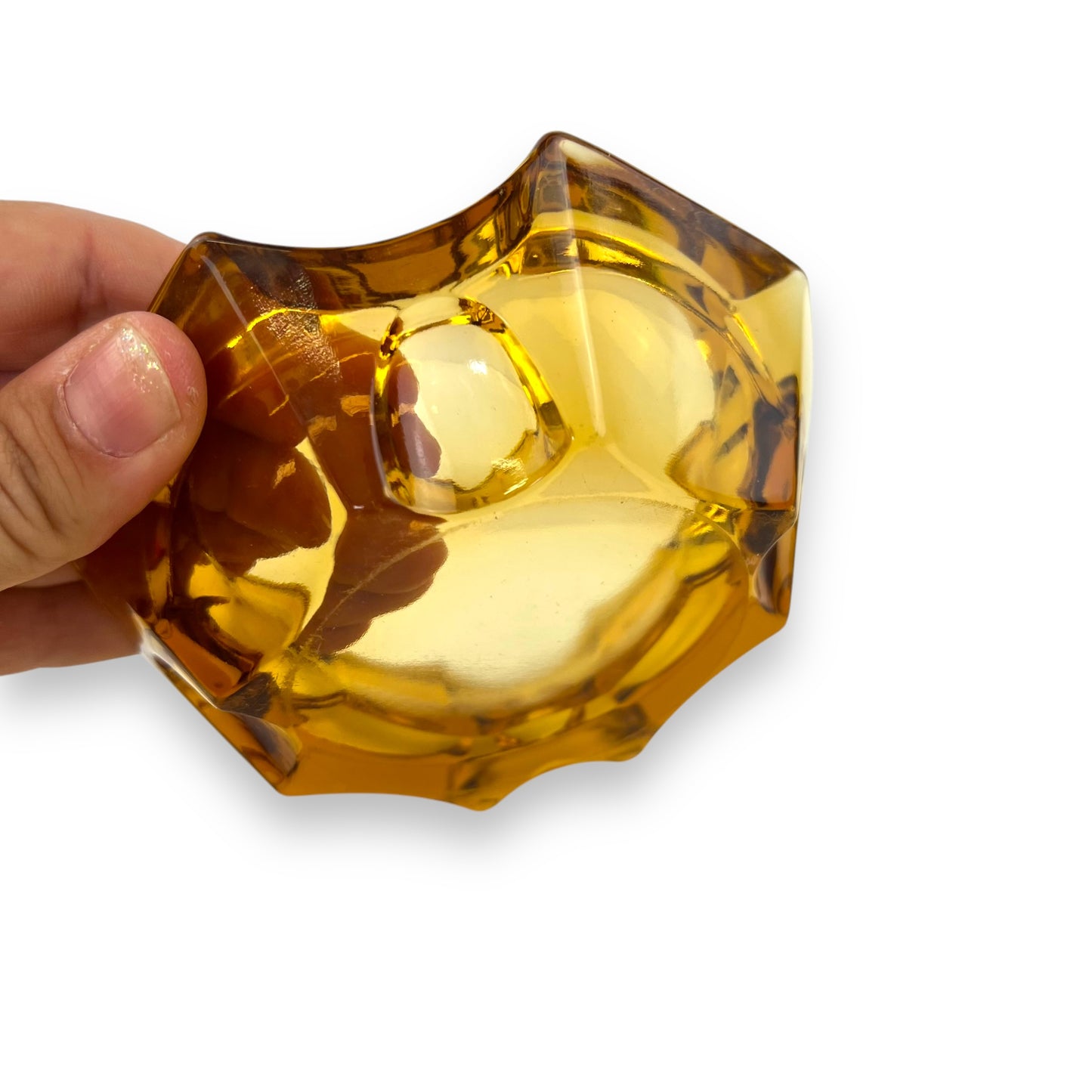Amber Glass Ashtray