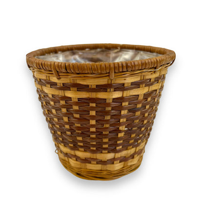 Small Cane Plant Basket with plastic lining