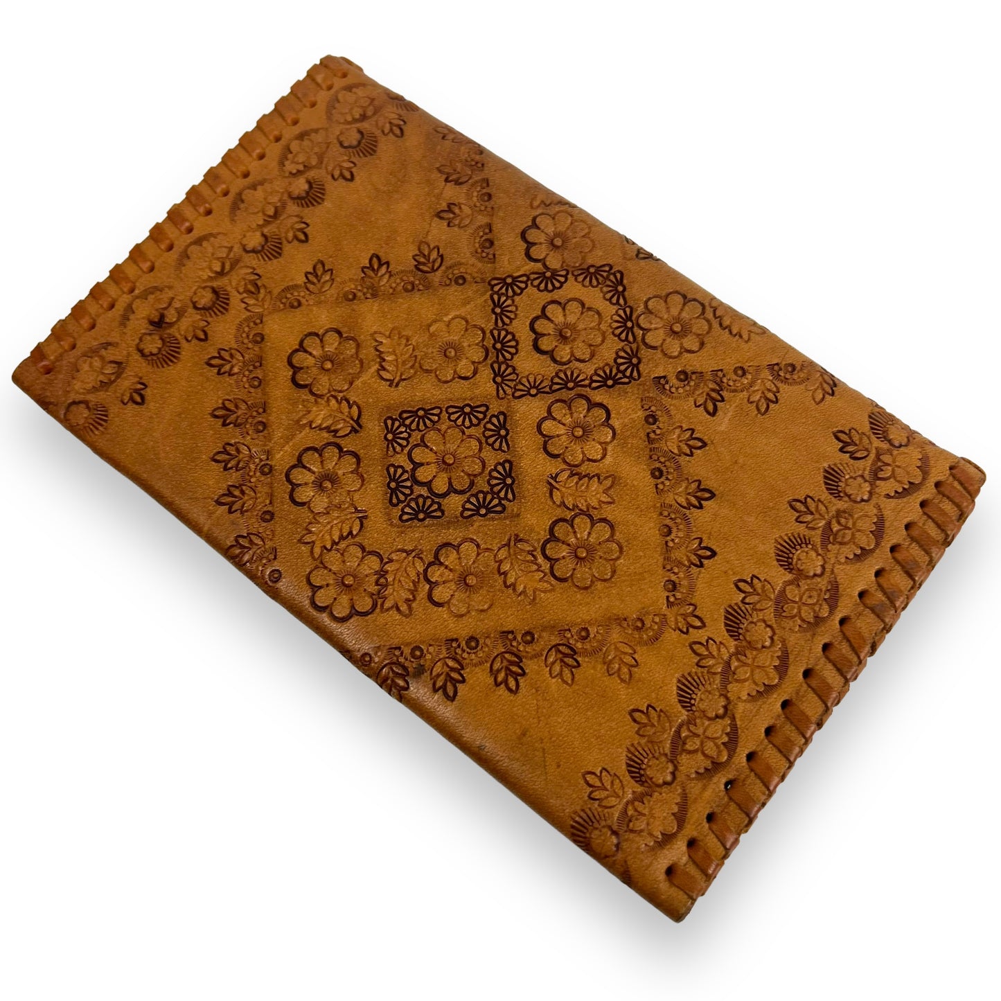 Brown Hand Tooled Leather Purse