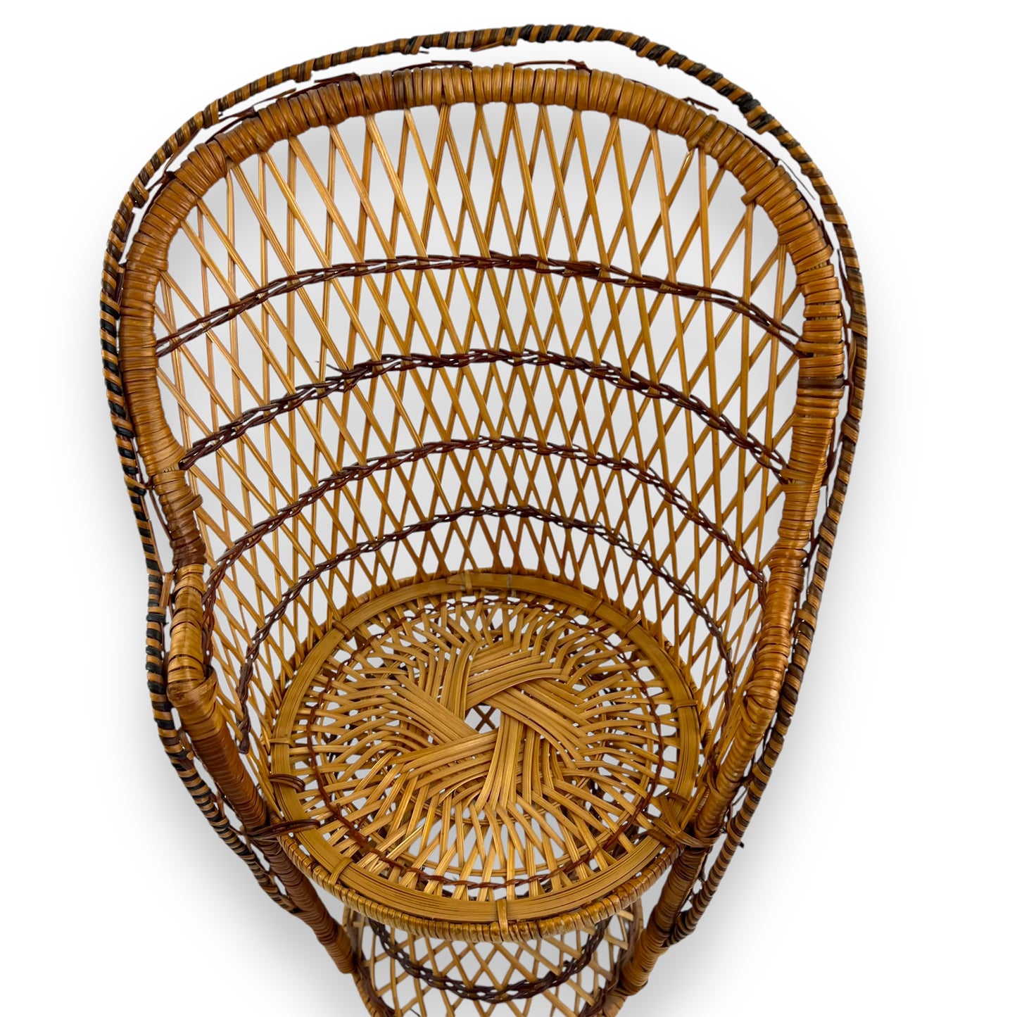 Cane Peacock Dolls Chair