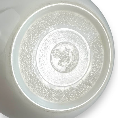 Pyrex Glass Large White Bowl Orange & Red Decal