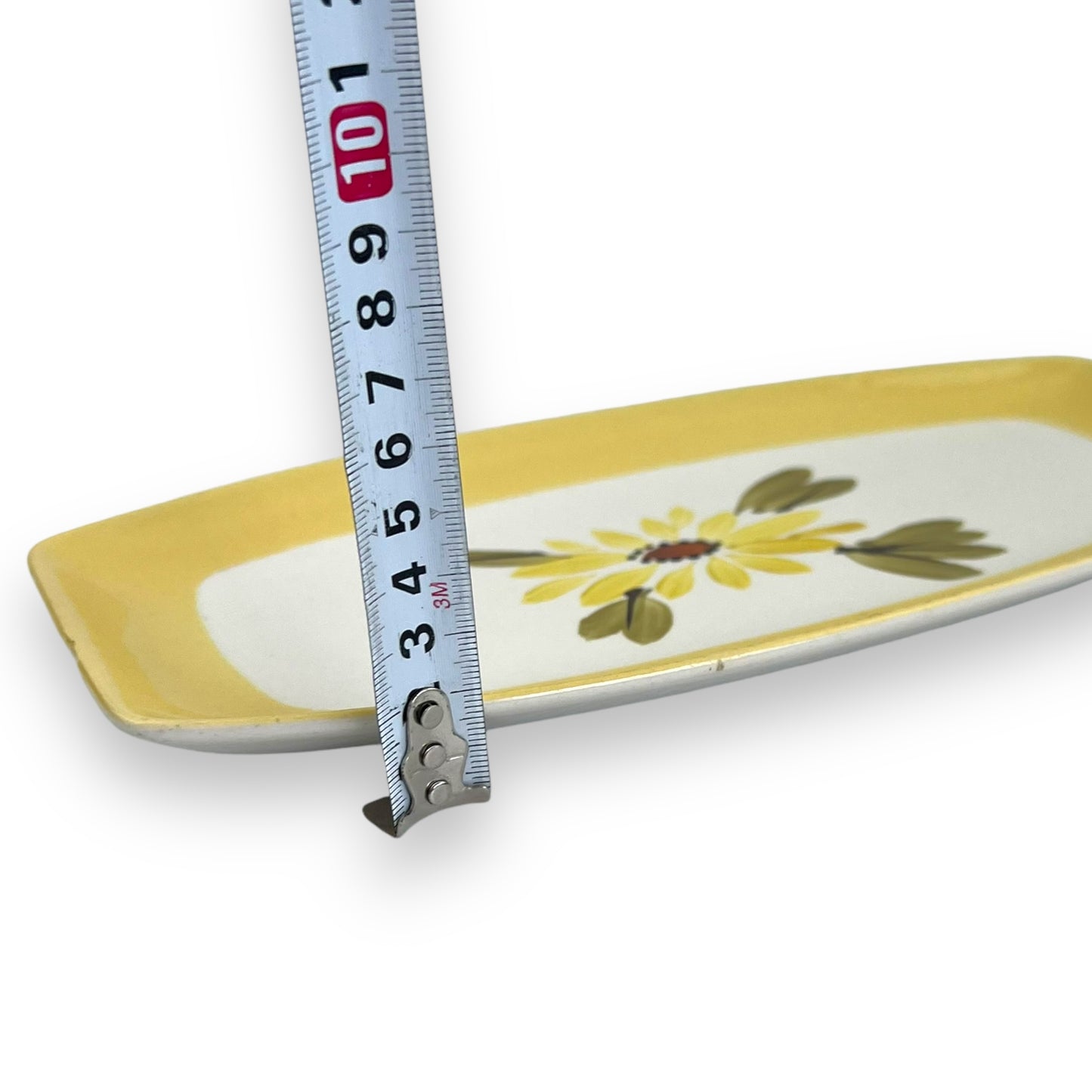 Yellow flower rectangle plate superior ironstone