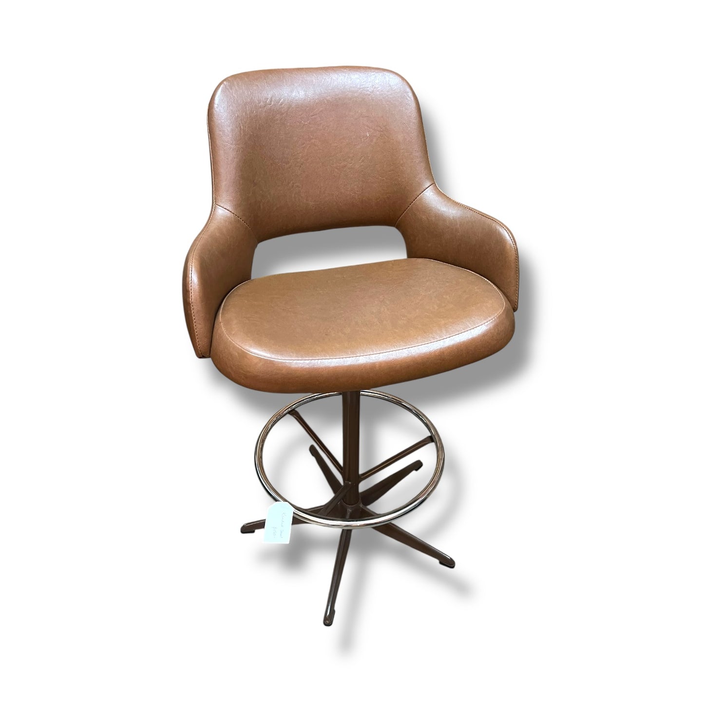 Kendall Brown Vinyl Swivel Bar Stool