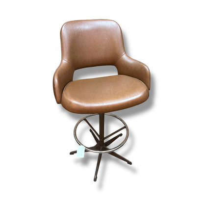 Kendall Brown Vinyl Swivel Bar Stool