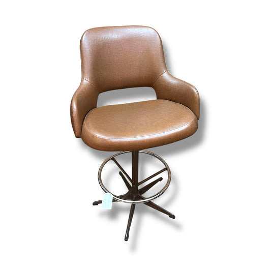 Kendall Brown Vinyl Swivel Bar Stool