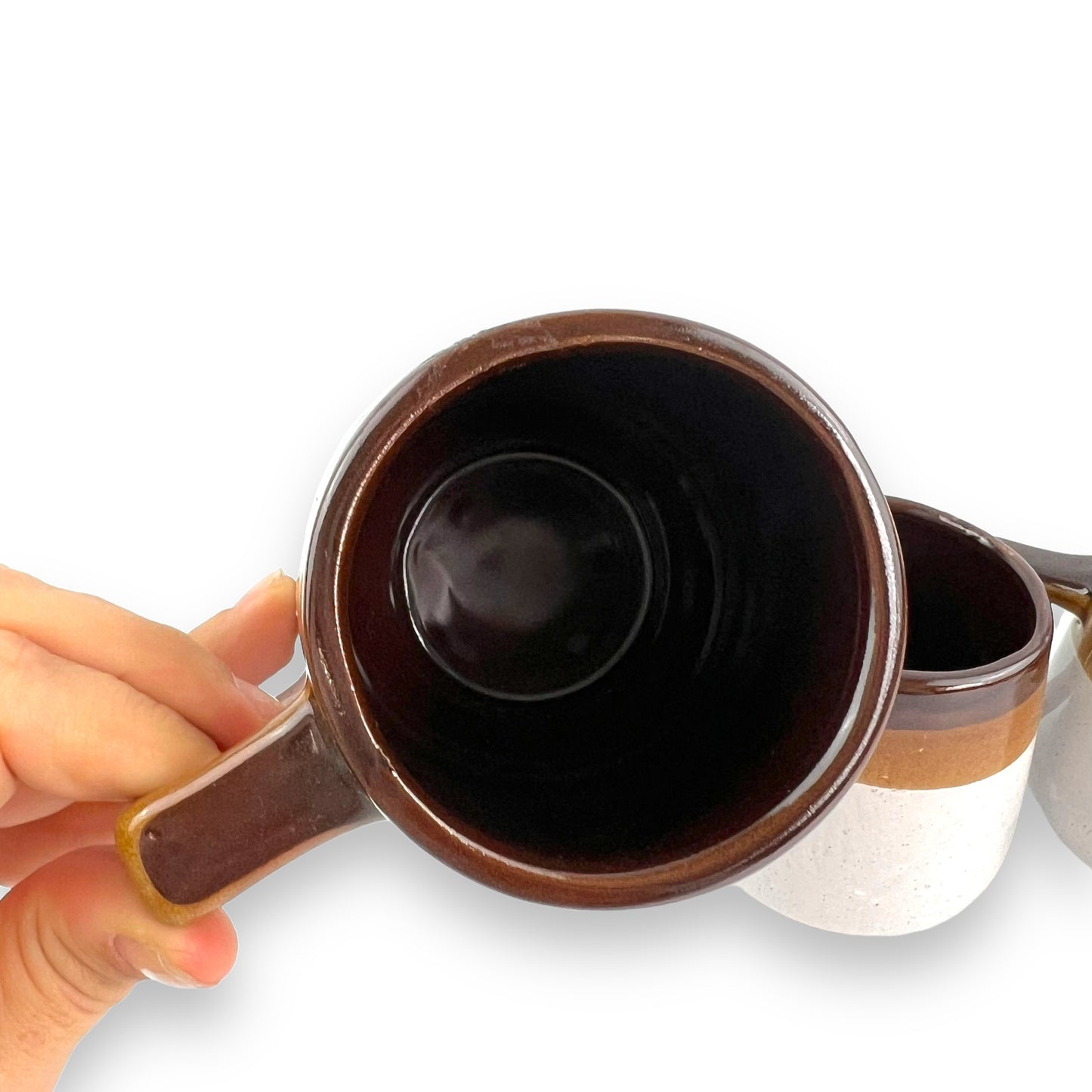 Brown stripe Mug set of 4