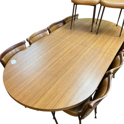 Kendall Mid-Century Extendable Dining Table & 10 Chairs