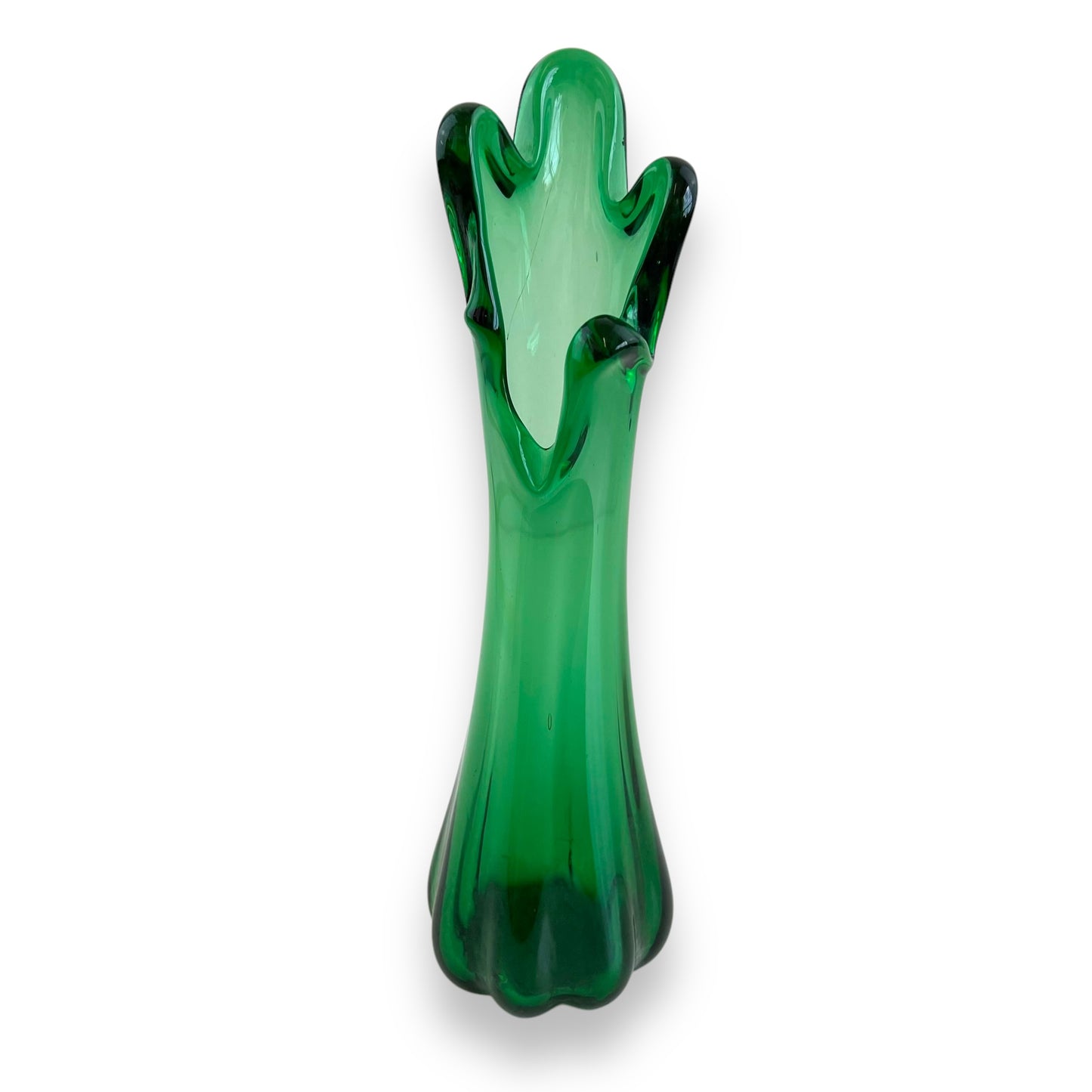 Green Finger Glass Vase