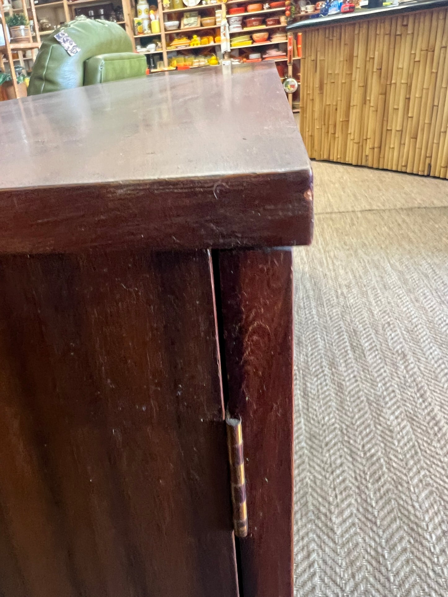 Avalon Mid Century Walnut Sideboard / Buffet Cabinet with Carved Doors
