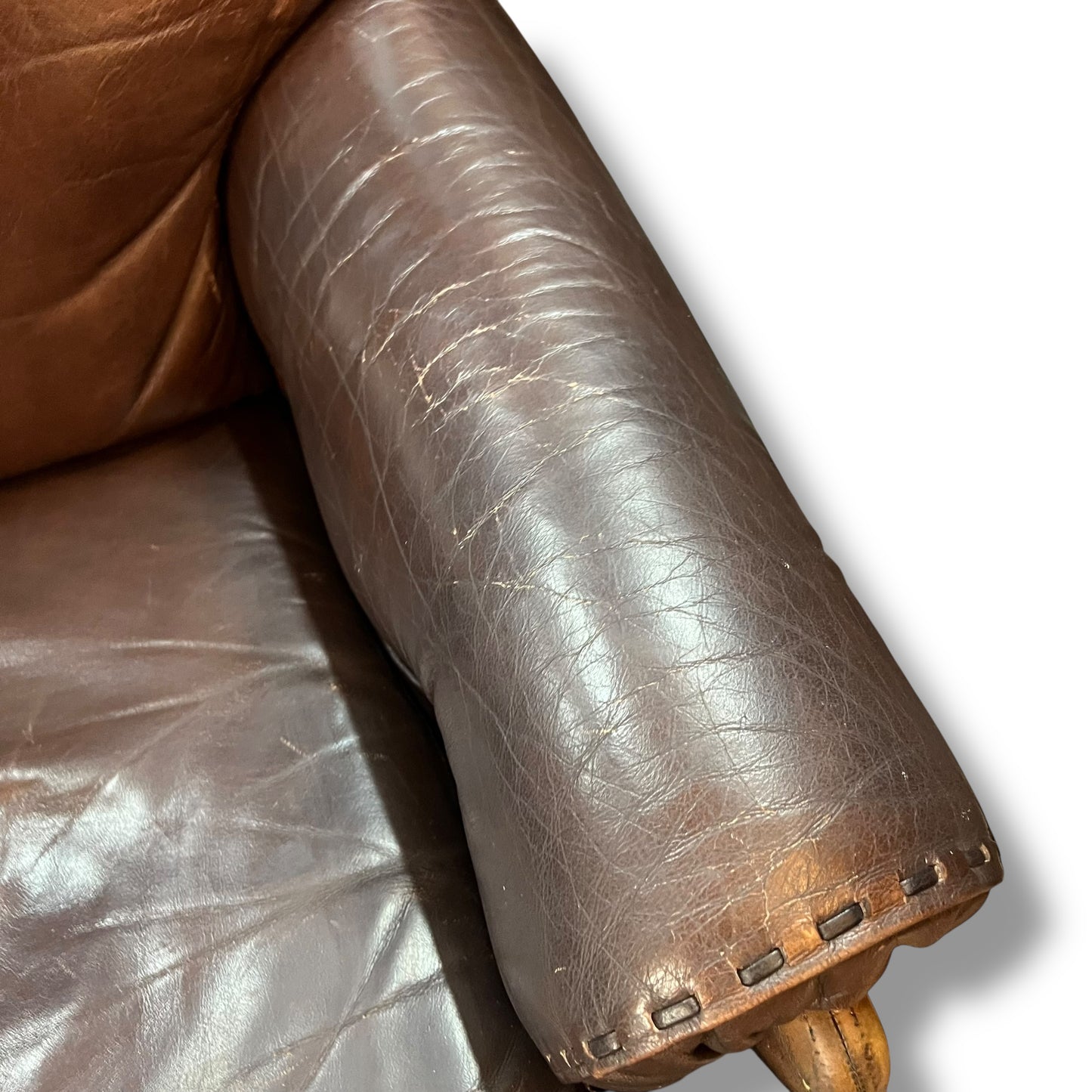 Moran Brown Leather Armchair