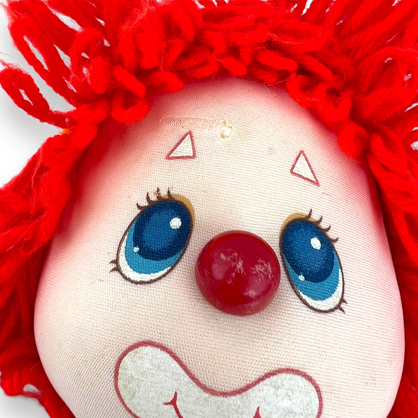 Vintage Amtoy 1983 Clown Learning Plush Doll - Zipper, Tie, Buckle & Snap