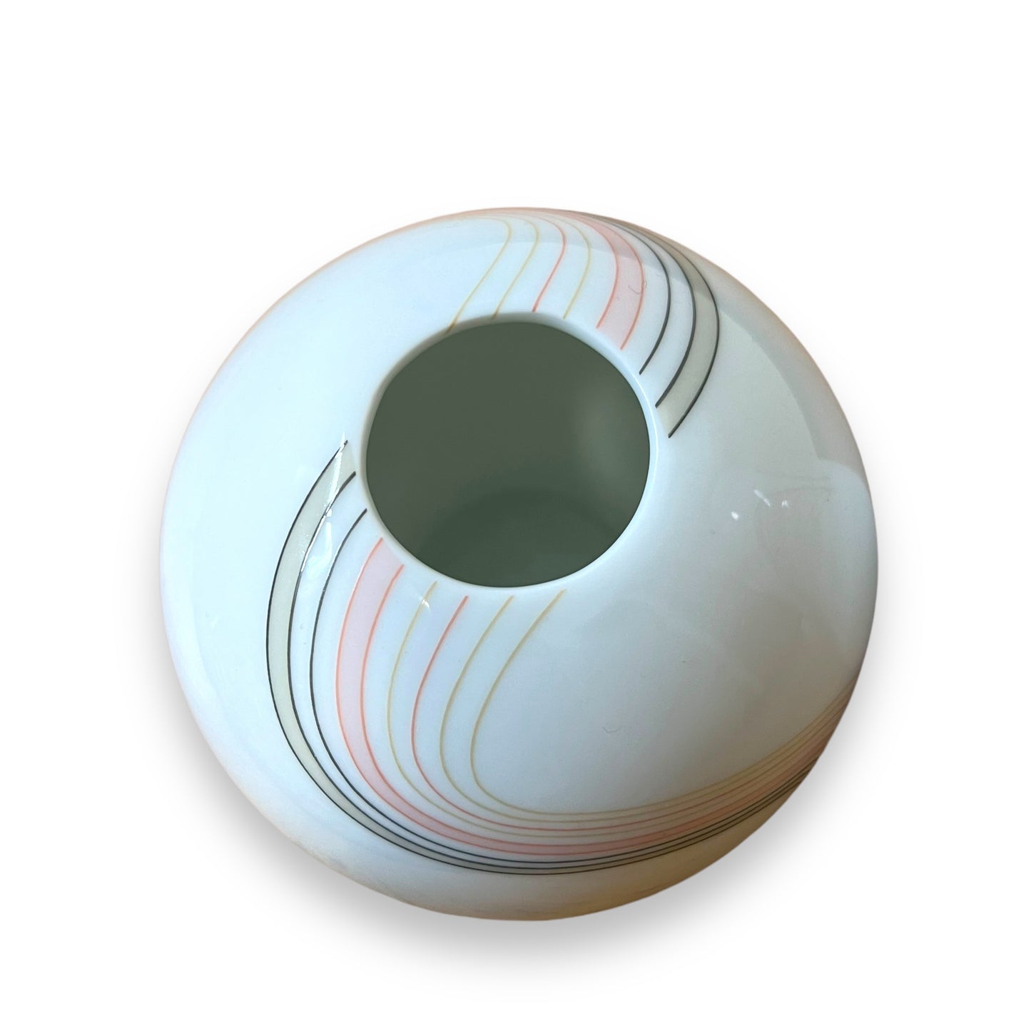 Ceramic Vase with striped design – Hall Japan