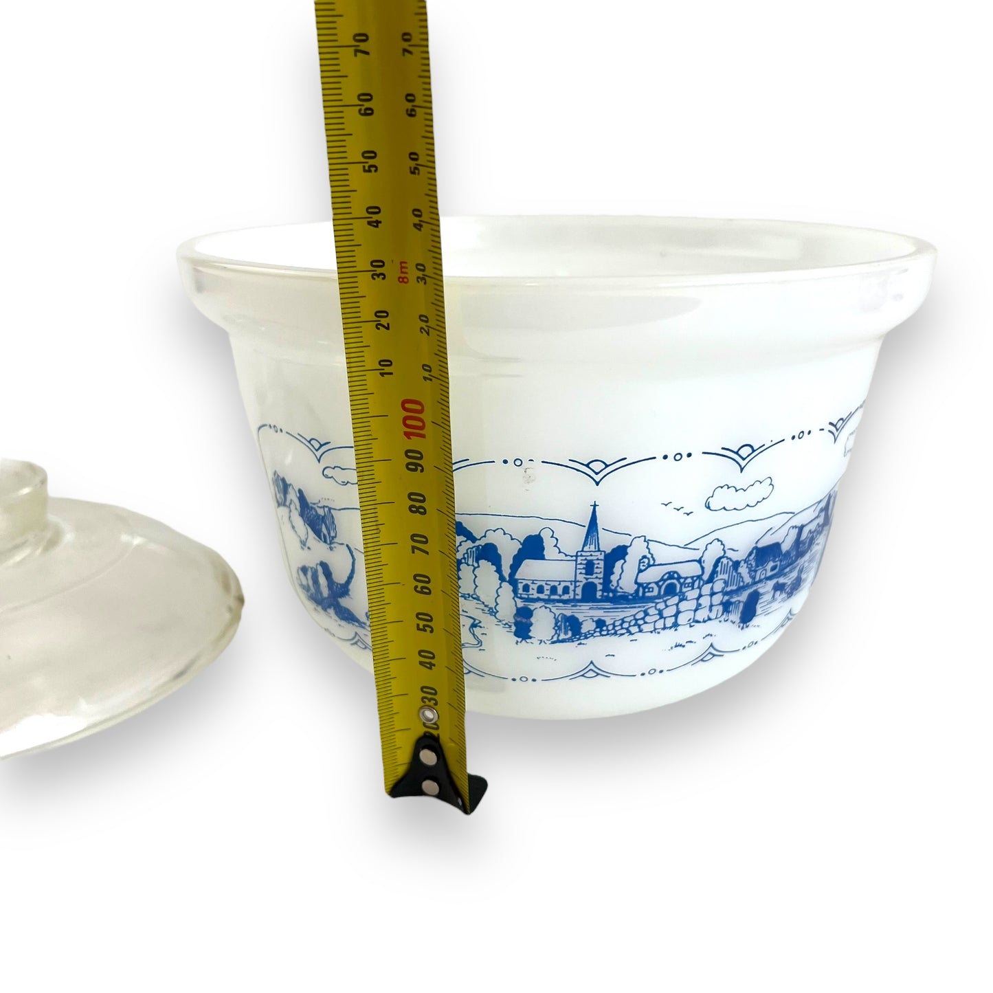 Crown Oven Ware Ovenproof Casserole Dish – White & Blue Scenic Design