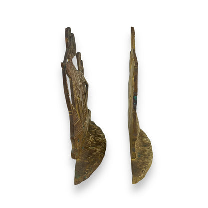 Brass Ship Bookend Pair