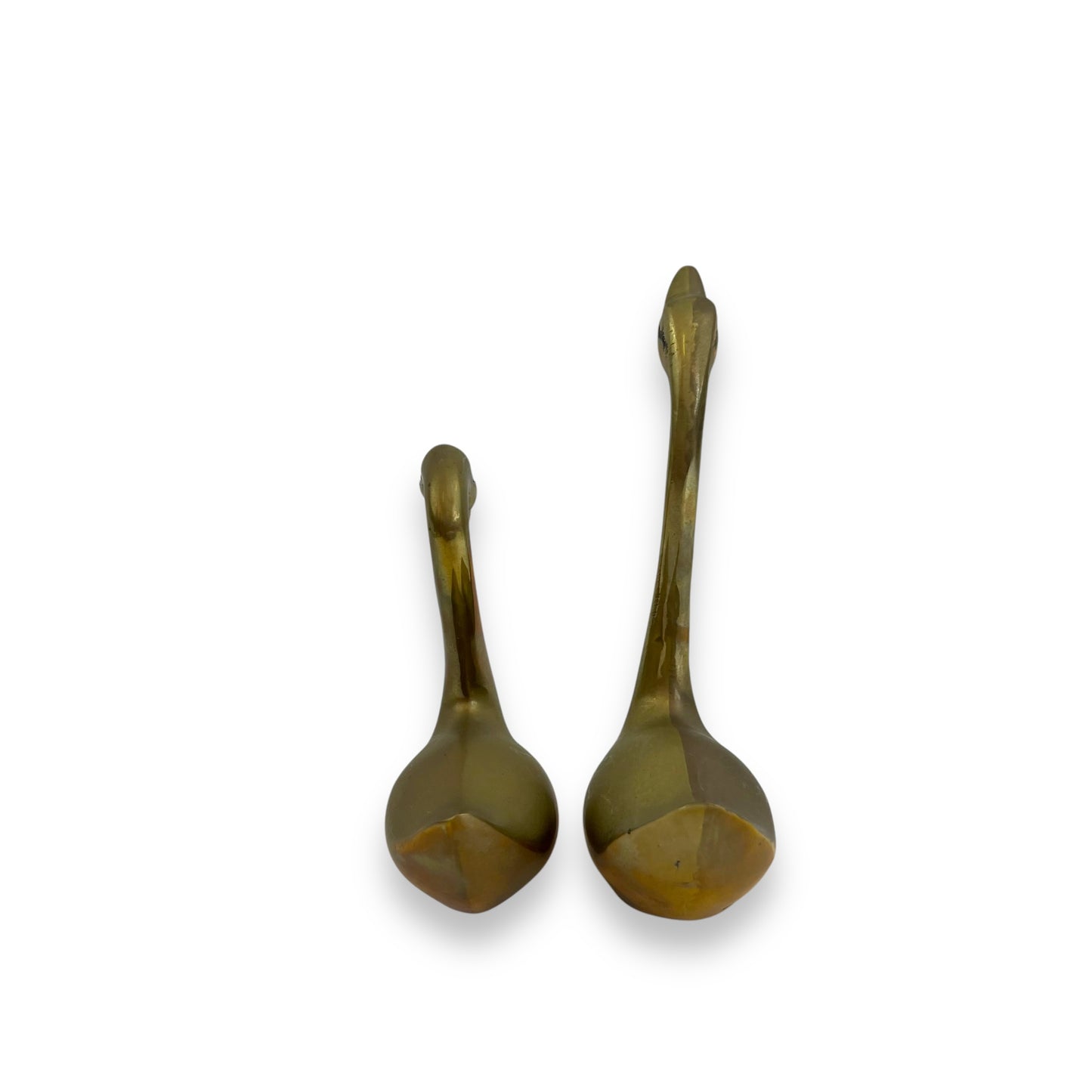 Brass swan pair