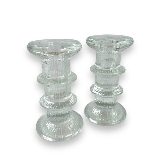 Littala Festivo Pillar Candlestick holder pair 12cm tall