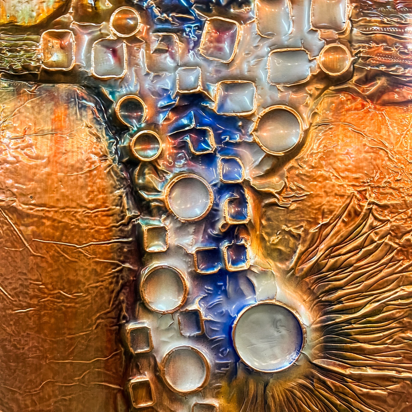 Copper Brutalist Artwork