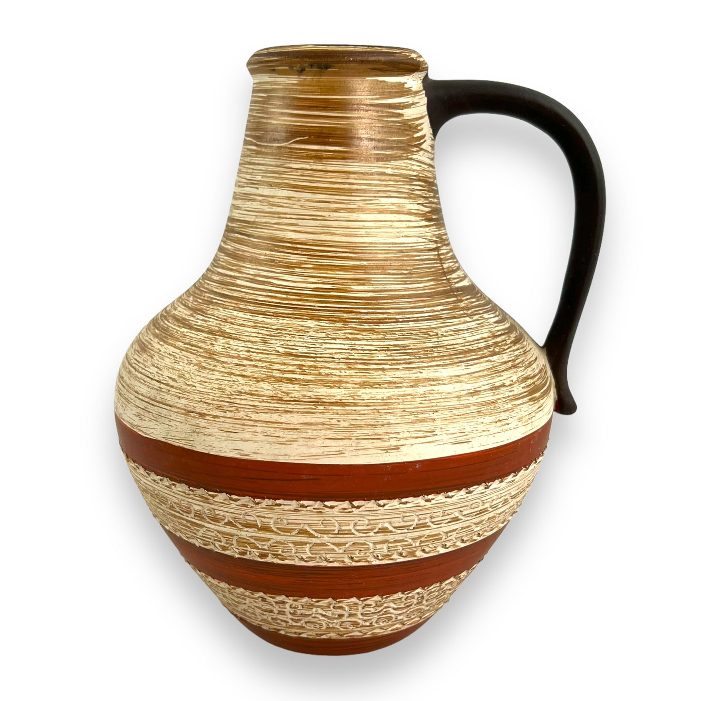 German Pottery Vase with Handle Stamp 316 on base