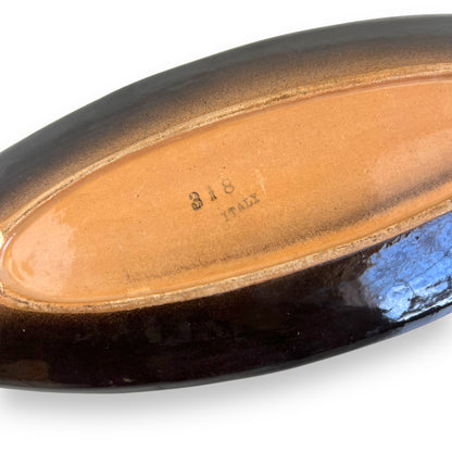 Orange fish plate - “318” Made in Italy