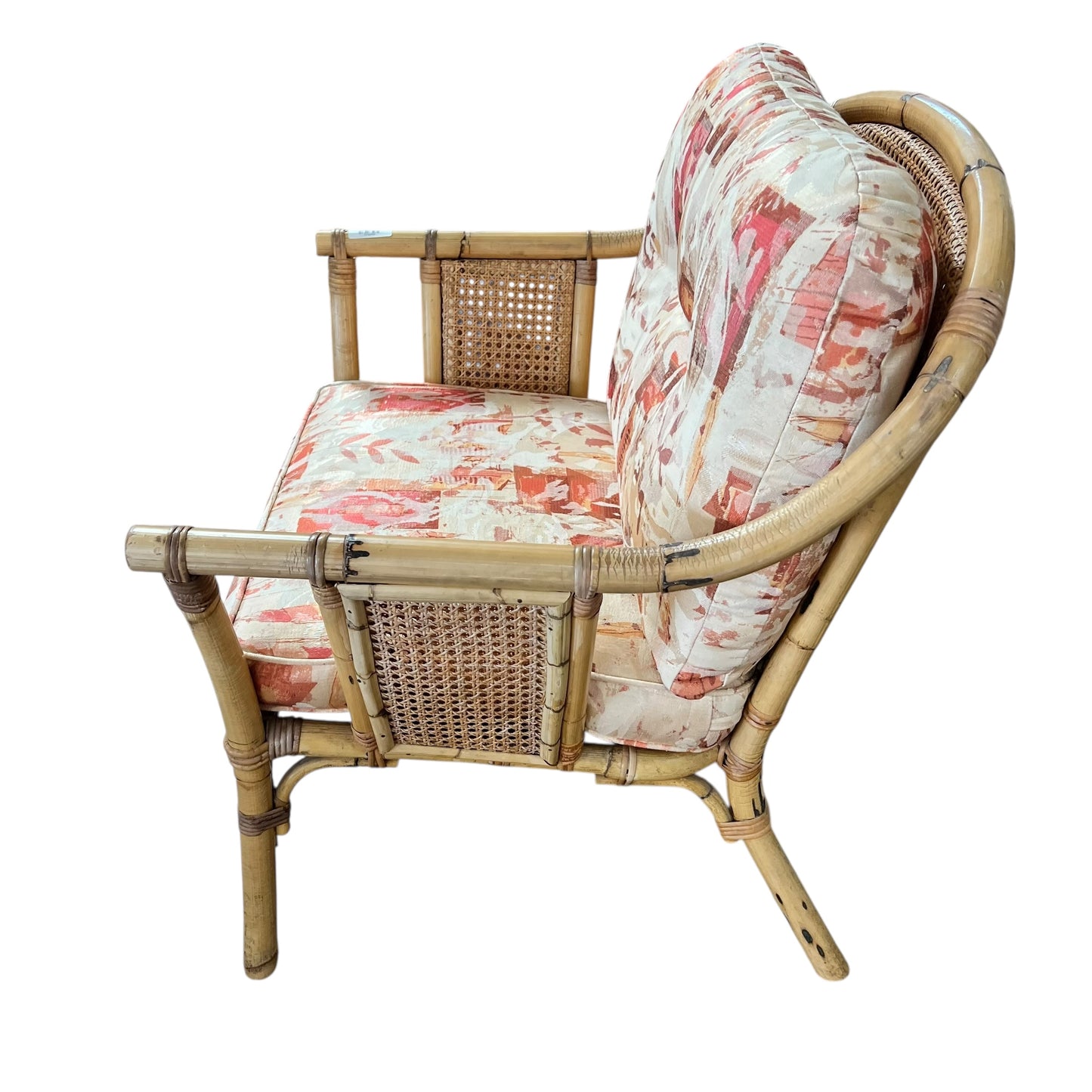 Cane single lounge chair