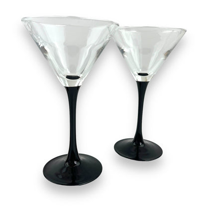Luminarc Black Stem Martini Glass Set of 4