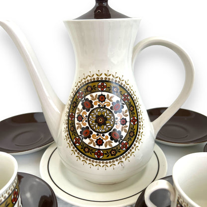 Ridgeway “Navajo” Ironstone England Tea Set (one cup smashed)