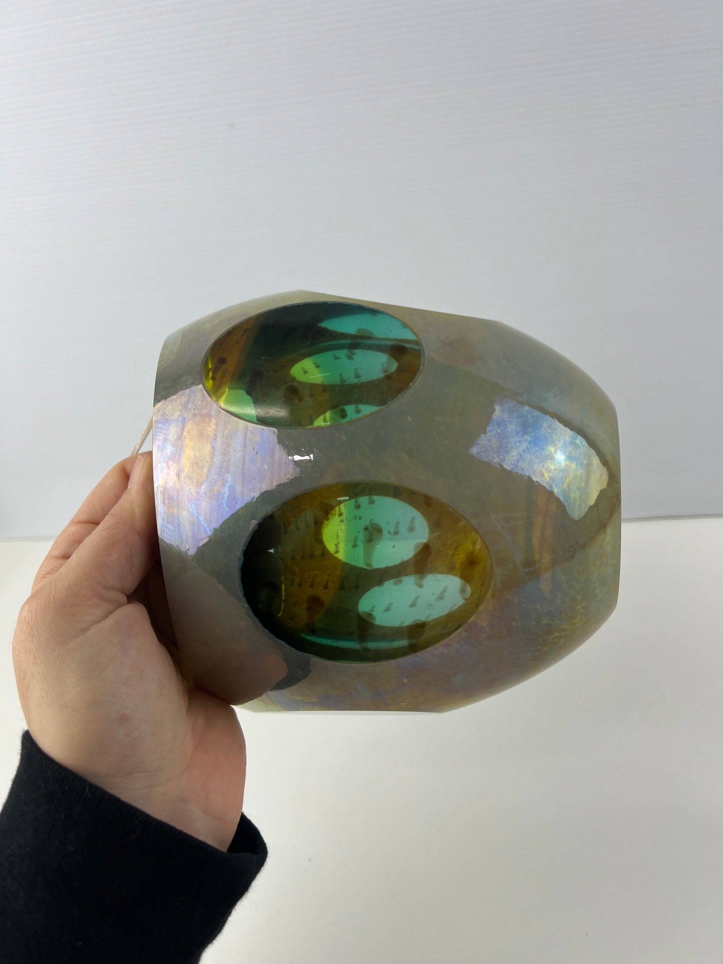 Molten Jewel Vase – Hand Blown Art Glass by Global Views, Made in Poland