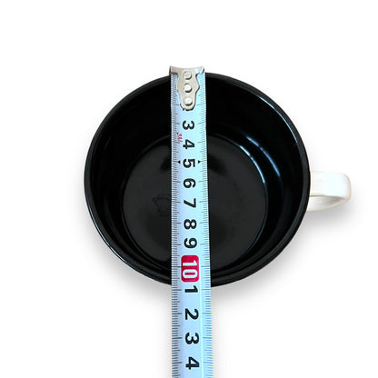 Set of 2 Black Stripe Soup Mugs - Made in Japan