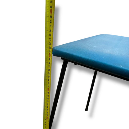 Telephone Table with Blue Vinyl Seat & Laminate Top