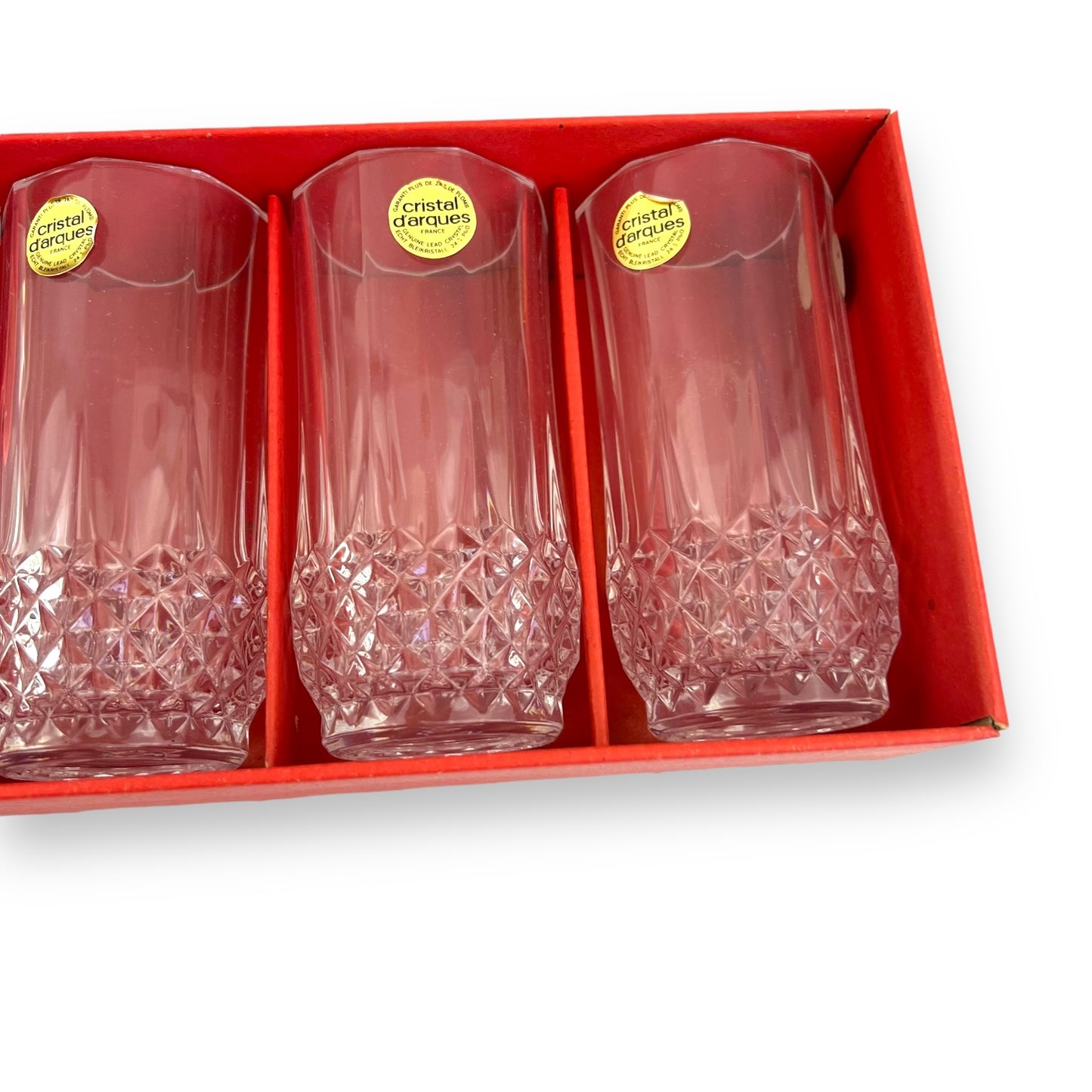 Set of 6 Vintage Cristal d’Arques Longchamp Highball Glasses